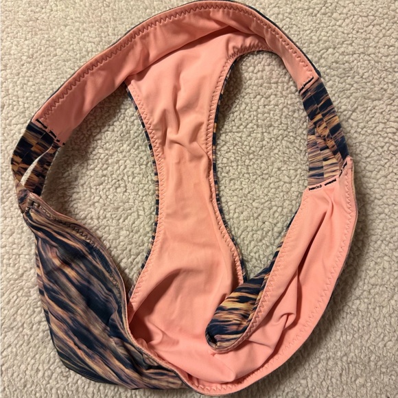 Lululemon Shanti Surf Crossback Top Bikini Bottoms Pink Blue Dream Waves Print - Picture 12 of 14